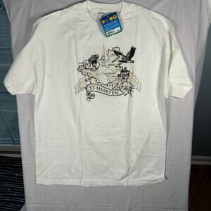 NWT Del Sol Color-Changing St. Maarten Map T-Shirt - XXL - Caribbean Souvenir